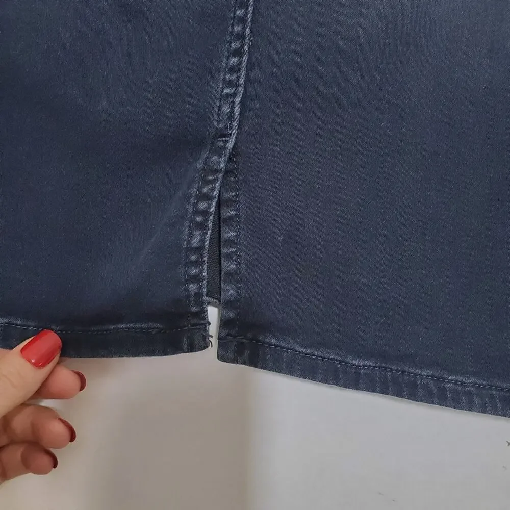 Zara | Knit Denim Stretchy Dark Blue Jean Skirt